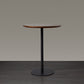 Wood Bar Dining Table Modern Round Bar Table with Pedestal for Dining Room 23.6"L x 23.6"W x 37.4"H Walnut Without Chairs Clearhalo 'Bar Furniture' 'Bar Tables' 'bar_tables' 'furn' 'furn_bar_tables' 'Furniture' 'furniture_bar_tables' 'Kitchen & Dining Furniture' 4976517