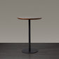 Wood Bar Dining Table Modern Round Bar Table with Pedestal for Dining Room 19.7"L x 19.7"W x 37.4"H Walnut Without Chairs Clearhalo 'Bar Furniture' 'Bar Tables' 'bar_tables' 'furn' 'furn_bar_tables' 'Furniture' 'furniture_bar_tables' 'Kitchen & Dining Furniture' 4976518