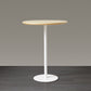 Wood Bar Dining Table Modern Round Bar Table with Pedestal for Dining Room 27.6"L x 27.6"W x 41.3"H Natural Without Chairs Clearhalo 'Bar Furniture' 'Bar Tables' 'bar_tables' 'furn' 'furn_bar_tables' 'Furniture' 'furniture_bar_tables' 'Kitchen & Dining Furniture' 4976521