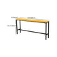 Solid Wood Bar Table Industrial Rectangle Bar Table with Trestle Base in Black Clearhalo 'Bar Furniture' 'Bar Tables' 'bar_tables' 'furn' 'furn_bar_tables' 'Furniture' 'furniture_bar_tables' 'Kitchen & Dining Furniture' 4976582