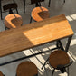 Industrial Bar Dining Table Pine Wood Bar Dining Table with Trestle Base in Black Clearhalo 'Bar Furniture' 'Bar Tables' 'bar_tables' 'furn' 'furn_bar_tables' 'Furniture' 'furniture_bar_tables' 'Kitchen & Dining Furniture' 4976618