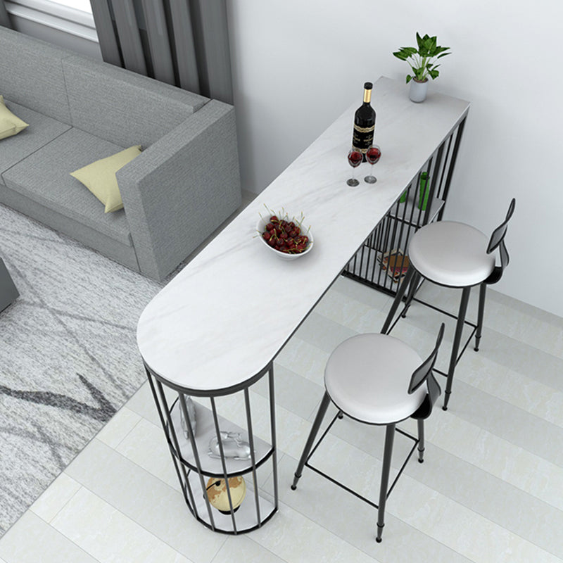 Rectangle Stone Bar Table Traditional Luxury Bar Dining Table with Sled Base Clearhalo 'Bar Furniture' 'Bar Tables' 'bar_tables' 'Furniture' 'furniture_bar_tables' 'Kitchen & Dining Furniture' 4976641