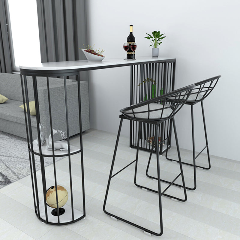 Rectangle Stone Bar Table Traditional Luxury Bar Dining Table with Sled Base Clearhalo 'Bar Furniture' 'Bar Tables' 'bar_tables' 'Furniture' 'furniture_bar_tables' 'Kitchen & Dining Furniture' 4976643