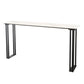 Indoor Stone and Metal Event and Cocktail Table Industrial Sled Counter Table White Without Chairs Clearhalo 'Bar Furniture' 'Bar Tables' 'bar_tables' 'furn' 'furn_bar_tables' 'Furniture' 'furniture_bar_tables' 'Kitchen & Dining Furniture' 4976666