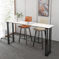 Indoor Stone and Metal Event and Cocktail Table Industrial Sled Counter Table Clearhalo 'Bar Furniture' 'Bar Tables' 'bar_tables' 'furn' 'furn_bar_tables' 'Furniture' 'furniture_bar_tables' 'Kitchen & Dining Furniture' 4976679