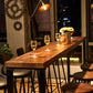 Brown Trestle Industrial Cocktail Bar Table Rectangle Footrest Indoor Bar Wine Table Clearhalo 'Bar Furniture' 'Bar Tables' 'bar_tables' 'furn' 'furn_bar_tables' 'Furniture' 'furniture_bar_tables' 'Kitchen & Dining Furniture' 4976695