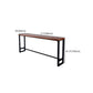 Brown Trestle Industrial Cocktail Bar Table Rectangle Footrest Indoor Bar Wine Table Clearhalo 'Bar Furniture' 'Bar Tables' 'bar_tables' 'furn' 'furn_bar_tables' 'Furniture' 'furniture_bar_tables' 'Kitchen & Dining Furniture' 4976702