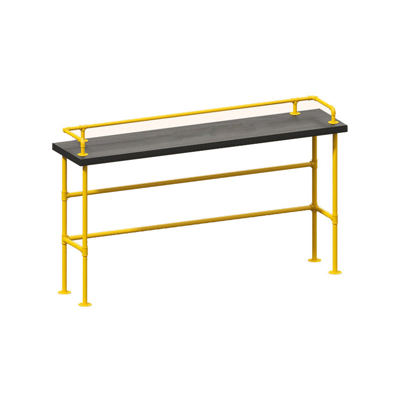 Modern Black and Yellow Bistro Bar Table Balcony Metal Height Cocktail Table Without Chairs Clearhalo 'Bar Furniture' 'Bar Tables' 'bar_tables' 'furn' 'furn_bar_tables' 'Furniture' 'furniture_bar_tables' 'Kitchen & Dining Furniture' 4976710