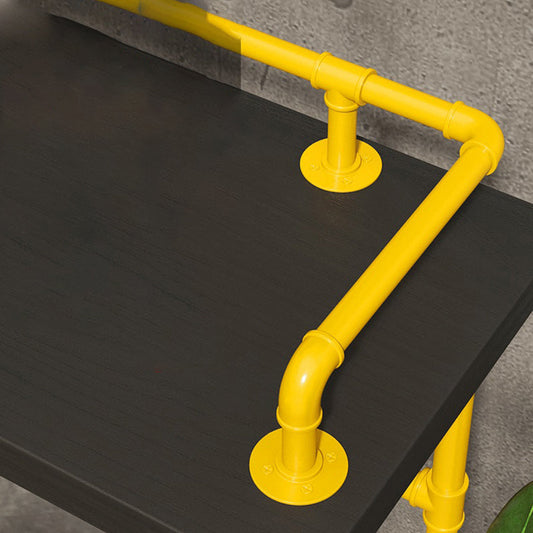 Modern Black and Yellow Bistro Bar Table Balcony Metal Height Cocktail Table Clearhalo 'Bar Furniture' 'Bar Tables' 'bar_tables' 'furn' 'furn_bar_tables' 'Furniture' 'furniture_bar_tables' 'Kitchen & Dining Furniture' 4976713