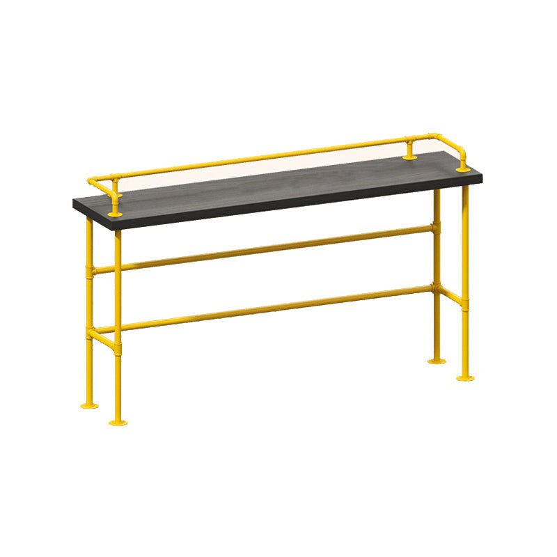 Modern Black and Yellow Bistro Bar Table Balcony Metal Height Cocktail Table Clearhalo 'Bar Furniture' 'Bar Tables' 'bar_tables' 'furn' 'furn_bar_tables' 'Furniture' 'furniture_bar_tables' 'Kitchen & Dining Furniture' 4976714