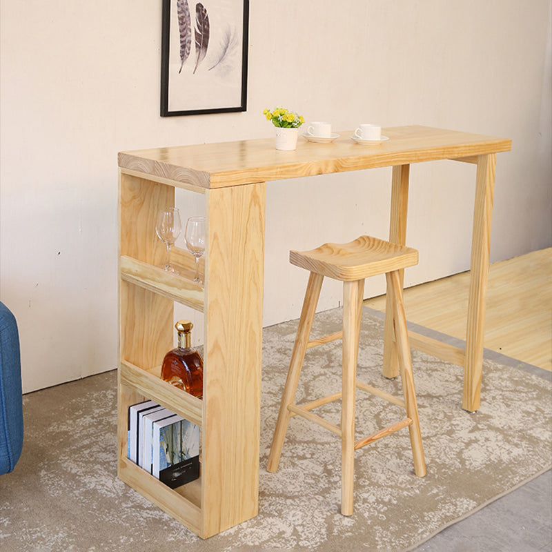 Rectangle Wood Top Counter Table 42-inch Height Contemporary Bar Table Clearhalo 'Bar Furniture' 'Bar Tables' 'bar_tables' 'furn' 'furn_bar_tables' 'Furniture' 'furniture_bar_tables' 'Kitchen & Dining Furniture' 4976731