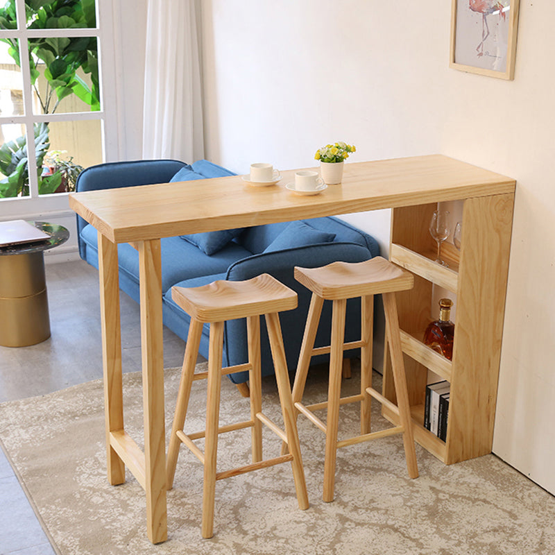 Rectangle Wood Top Counter Table 42-inch Height Contemporary Bar Table Clearhalo 'Bar Furniture' 'Bar Tables' 'bar_tables' 'furn' 'furn_bar_tables' 'Furniture' 'furniture_bar_tables' 'Kitchen & Dining Furniture' 4976732
