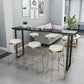 Stone Rectangle Bar Table Traditional Luxury Bar Table with Sled Base Clearhalo 'Bar Furniture' 'Bar Tables' 'bar_tables' 'furn' 'furn_bar_tables' 'Furniture' 'furniture_bar_tables' 'Kitchen & Dining Furniture' 4976748
