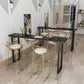Stone Rectangle Bar Table Traditional Luxury Bar Table with Sled Base Clearhalo 'Bar Furniture' 'Bar Tables' 'bar_tables' 'furn' 'furn_bar_tables' 'Furniture' 'furniture_bar_tables' 'Kitchen & Dining Furniture' 4976749