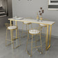 Stone Rectangle Bar Table Traditional Luxury Bar Table with Sled Base Clearhalo 'Bar Furniture' 'Bar Tables' 'bar_tables' 'furn' 'furn_bar_tables' 'Furniture' 'furniture_bar_tables' 'Kitchen & Dining Furniture' 4976750
