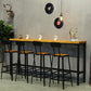 Solid Wood and Metal Pub Bar Table Industrial Rectangle Counter Wine Table Clearhalo 'Bar Furniture' 'Bar Tables' 'bar_tables' 'furn' 'furn_bar_tables' 'Furniture' 'furniture_bar_tables' 'Kitchen & Dining Furniture' 4976773