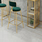 Stone Bar Dining Table Traditional Luxury Rectangle Bar Table with Sled Base in Gold Clearhalo 'Bar Furniture' 'Bar Tables' 'bar_tables' 'furn' 'furn_bar_tables' 'Furniture' 'furniture_bar_tables' 'Kitchen & Dining Furniture' 4976790