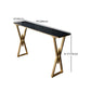 Traditional Luxury Bar Table Stone Rectangle Bar Table with Sled Base Clearhalo 'Bar Furniture' 'Bar Tables' 'bar_tables' 'furn' 'furn_bar_tables' 'Furniture' 'furniture_bar_tables' 'Kitchen & Dining Furniture' 4976838