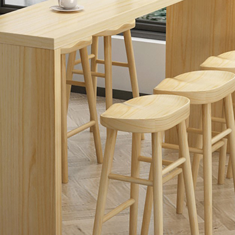 Contemporary Rectangle Wood Top Counter Table 42-inch Height Bar Table Clearhalo 'Bar Furniture' 'Bar Tables' 'bar_tables' 'furn' 'furn_bar_tables' 'Furniture' 'furniture_bar_tables' 'Kitchen & Dining Furniture' 4976845