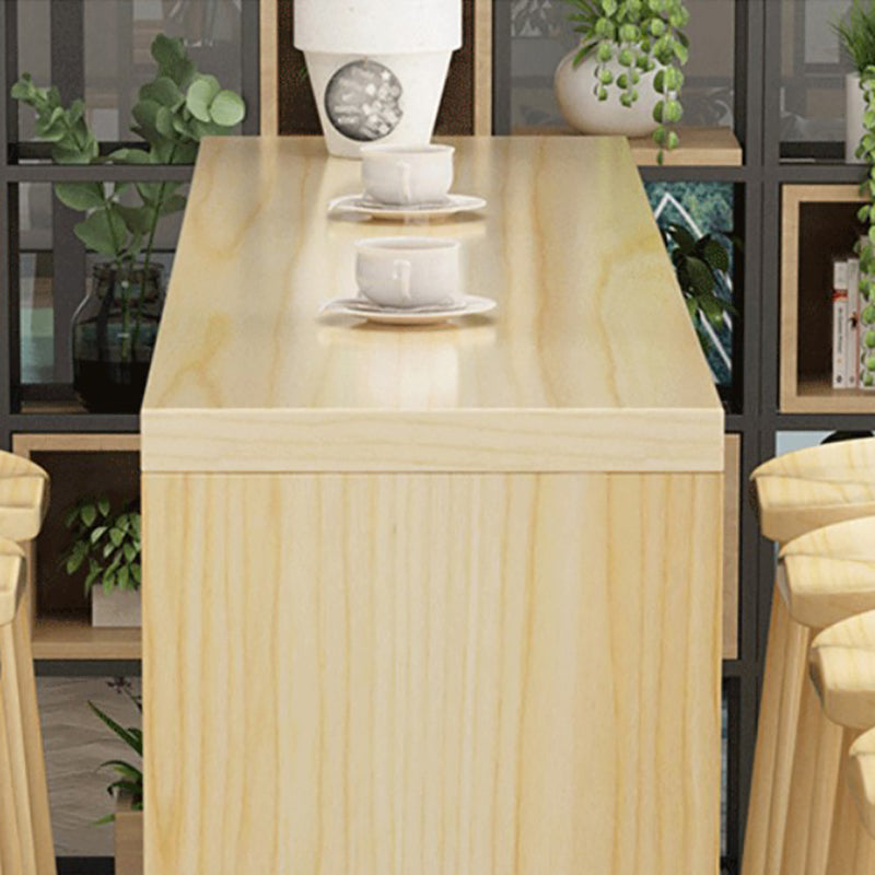 Contemporary Rectangle Wood Top Counter Table 42-inch Height Bar Table Clearhalo 'Bar Furniture' 'Bar Tables' 'bar_tables' 'furn' 'furn_bar_tables' 'Furniture' 'furniture_bar_tables' 'Kitchen & Dining Furniture' 4976846