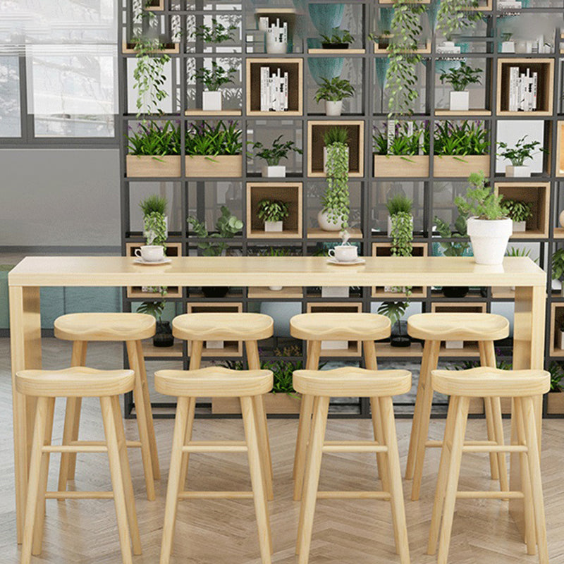 Contemporary Rectangle Wood Top Counter Table 42-inch Height Bar Table Clearhalo 'Bar Furniture' 'Bar Tables' 'bar_tables' 'furn' 'furn_bar_tables' 'Furniture' 'furniture_bar_tables' 'Kitchen & Dining Furniture' 4976848