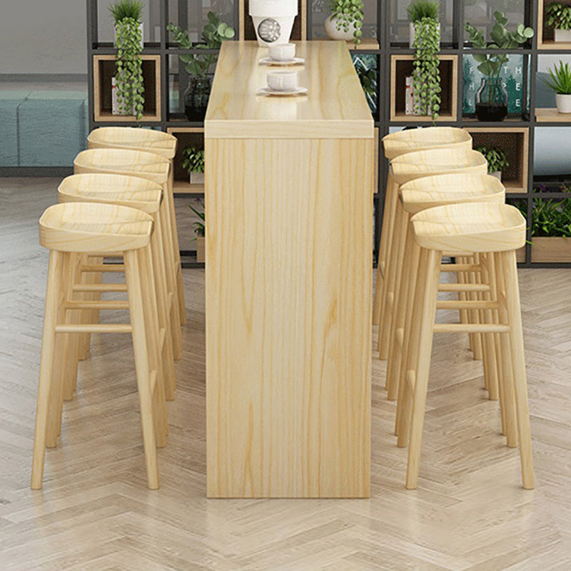 Contemporary Rectangle Wood Top Counter Table 42-inch Height Bar Table Clearhalo 'Bar Furniture' 'Bar Tables' 'bar_tables' 'furn' 'furn_bar_tables' 'Furniture' 'furniture_bar_tables' 'Kitchen & Dining Furniture' 4976849