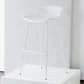 Contemporary Milk Tea Shop Footrest Matte Finish Metal Bar Stool White 1 Piece Clearhalo 'Bar Furniture' 'Bar Stools' 'bar_stools' 'furn' 'furn_bar_stools' 'Furniture' 'furniture_bar_stools' 'Kitchen & Dining Furniture' 4976865