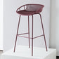Contemporary Milk Tea Shop Footrest Matte Finish Metal Bar Stool Purple 1 Piece Clearhalo 'Bar Furniture' 'Bar Stools' 'bar_stools' 'furn' 'furn_bar_stools' 'Furniture' 'furniture_bar_stools' 'Kitchen & Dining Furniture' 4976867