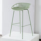 Contemporary Milk Tea Shop Footrest Matte Finish Metal Bar Stool Green 1 Piece Clearhalo 'Bar Furniture' 'Bar Stools' 'bar_stools' 'furn' 'furn_bar_stools' 'Furniture' 'furniture_bar_stools' 'Kitchen & Dining Furniture' 4976869