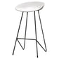 Nordic Armless Backrest Counter Stool Iron Kitchen Bar Stool with Acrylic Seat White 1 Piece Clearhalo 'Bar Furniture' 'Bar Stools' 'bar_stools' 'furn' 'furn_bar_stools' 'Furniture' 'furniture_bar_stools' 'Kitchen & Dining Furniture' 4976882