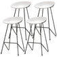 Nordic Armless Backrest Counter Stool Iron Kitchen Bar Stool with Acrylic Seat White 4 Piece Set Clearhalo 'Bar Furniture' 'Bar Stools' 'bar_stools' 'furn' 'furn_bar_stools' 'Furniture' 'furniture_bar_stools' 'Kitchen & Dining Furniture' 4976887