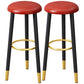 Scandinavian Home Backless Stool Matte Finish Upholstered Bar Stools Red 2 Piece Set Clearhalo 'Bar Furniture' 'Bar Stools' 'bar_stools' 'furn' 'furn_bar_stools' 'Furniture' 'furniture_bar_stools' 'Kitchen & Dining Furniture' 4976894