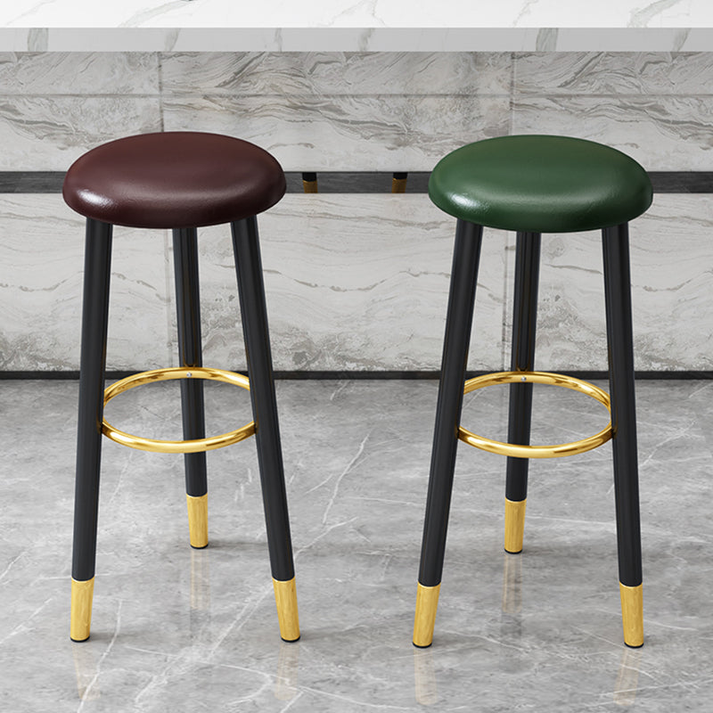 Scandinavian Home Backless Stool Matte Finish Upholstered Bar Stools Clearhalo 'Bar Furniture' 'Bar Stools' 'bar_stools' 'furn' 'furn_bar_stools' 'Furniture' 'furniture_bar_stools' 'Kitchen & Dining Furniture' 4976911