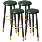 Scandinavian Home Backless Stool Matte Finish Upholstered Bar Stools Green 4 Piece Set Clearhalo 'Bar Furniture' 'Bar Stools' 'bar_stools' 'furn' 'furn_bar_stools' 'Furniture' 'furniture_bar_stools' 'Kitchen & Dining Furniture' 4976914