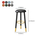 Scandinavian Home Backless Stool Matte Finish Upholstered Bar Stools Clearhalo 'Bar Furniture' 'Bar Stools' 'bar_stools' 'furn' 'furn_bar_stools' 'Furniture' 'furniture_bar_stools' 'Kitchen & Dining Furniture' 4976920