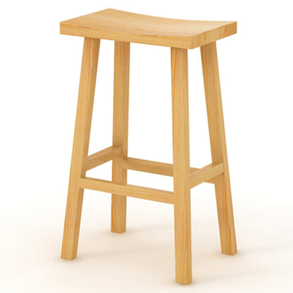 Modern Armless Backless Counter Stool Wood Kitchen Bar Stool with Seat and Pedal Natural Clearhalo 'Bar Furniture' 'Bar Stools' 'bar_stools' 'furn' 'furn_bar_stools' 'Furniture' 'furniture_bar_stools' 'Kitchen & Dining Furniture' 4976924
