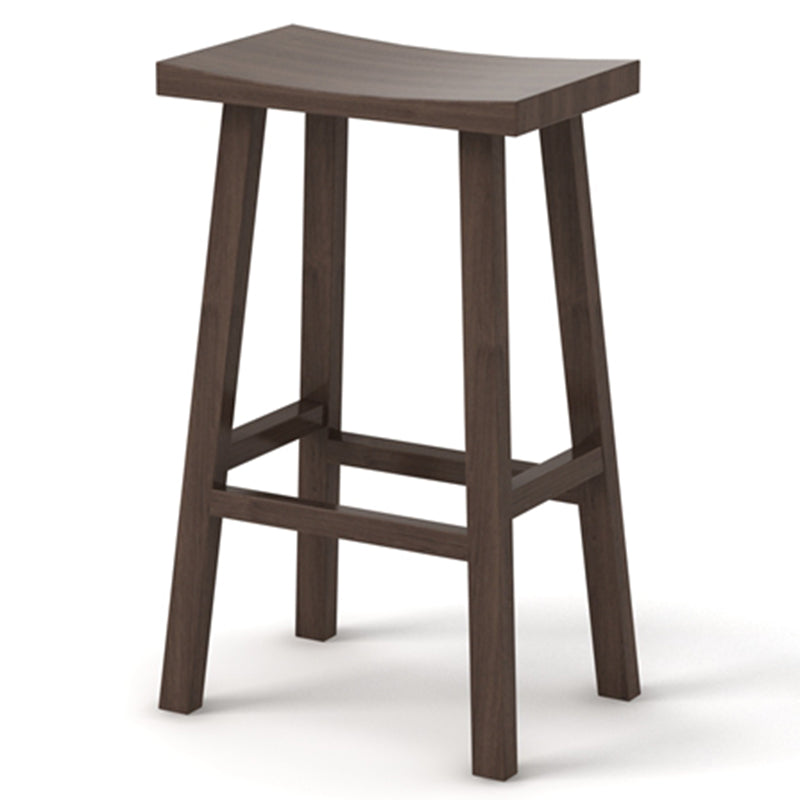 Modern Armless Backless Counter Stool Wood Kitchen Bar Stool with Seat and Pedal Walnut Clearhalo 'Bar Furniture' 'Bar Stools' 'bar_stools' 'furn' 'furn_bar_stools' 'Furniture' 'furniture_bar_stools' 'Kitchen & Dining Furniture' 4976928