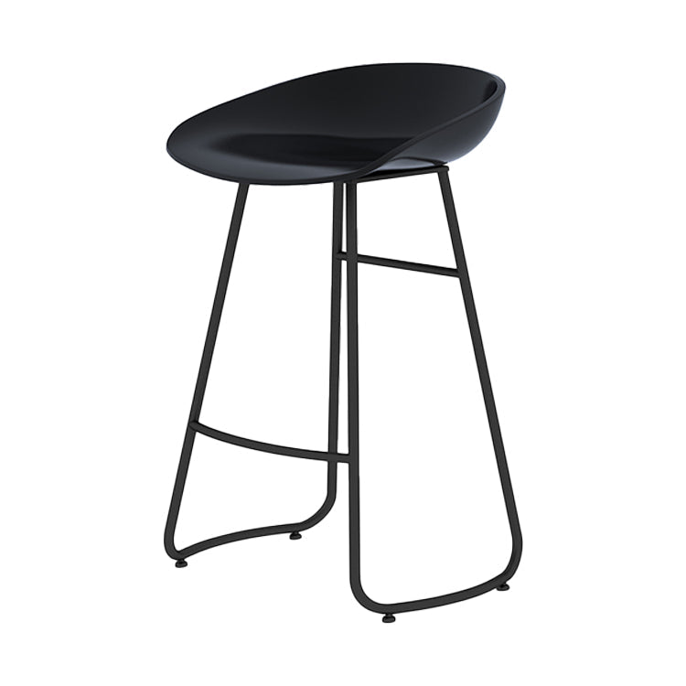 Modern Milk Tea Shop Low Back Stool Matte Finish Plastic Barstool Clearhalo 'Bar Furniture' 'Bar Stools' 'bar_stools' 'Furniture' 'furniture_bar_stools' 'Kitchen & Dining Furniture' 4976946
