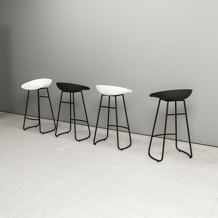Modern Milk Tea Shop Low Back Stool Matte Finish Plastic Barstool Clearhalo 'Bar Furniture' 'Bar Stools' 'bar_stools' 'Furniture' 'furniture_bar_stools' 'Kitchen & Dining Furniture' 4976951
