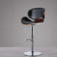Contemporary Style Bar-stool Adjustable Leather Counter Bar Stool with Metal Legs Clearhalo 'Bar Furniture' 'Bar Stools' 'bar_stools' 'furn' 'furn_bar_stools' 'Furniture' 'furniture_bar_stools' 'Kitchen & Dining Furniture' 4976957