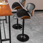 Contemporary Style Bar-stool Adjustable Leather Counter Bar Stool with Metal Legs Clearhalo 'Bar Furniture' 'Bar Stools' 'bar_stools' 'furn' 'furn_bar_stools' 'Furniture' 'furniture_bar_stools' 'Kitchen & Dining Furniture' 4976962