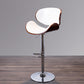 Contemporary Style Bar-stool Adjustable Leather Counter Bar Stool with Metal Legs Gloss White 1 Piece Clearhalo 'Bar Furniture' 'Bar Stools' 'bar_stools' 'furn' 'furn_bar_stools' 'Furniture' 'furniture_bar_stools' 'Kitchen & Dining Furniture' 4976963