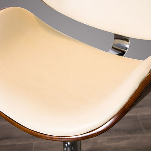Contemporary Style Bar-stool Adjustable Leather Counter Bar Stool with Metal Legs Clearhalo 'Bar Furniture' 'Bar Stools' 'bar_stools' 'furn' 'furn_bar_stools' 'Furniture' 'furniture_bar_stools' 'Kitchen & Dining Furniture' 4976969