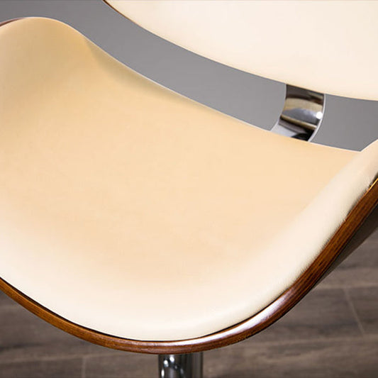 Contemporary Style Bar-stool Adjustable Leather Counter Bar Stool with Metal Legs Clearhalo 'Bar Furniture' 'Bar Stools' 'bar_stools' 'furn' 'furn_bar_stools' 'Furniture' 'furniture_bar_stools' 'Kitchen & Dining Furniture' 4976969