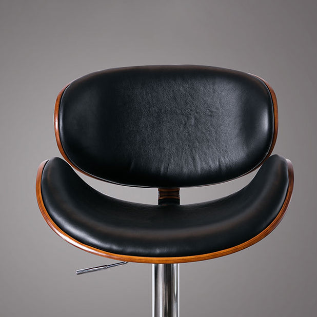 Contemporary Style Bar-stool Adjustable Leather Counter Bar Stool with Metal Legs Clearhalo 'Bar Furniture' 'Bar Stools' 'bar_stools' 'furn' 'furn_bar_stools' 'Furniture' 'furniture_bar_stools' 'Kitchen & Dining Furniture' 4976970