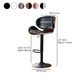 Contemporary Style Bar-stool Adjustable Leather Counter Bar Stool with Metal Legs Clearhalo 'Bar Furniture' 'Bar Stools' 'bar_stools' 'furn' 'furn_bar_stools' 'Furniture' 'furniture_bar_stools' 'Kitchen & Dining Furniture' 4976972