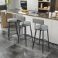 Modern Armless Backrest Counter Stool Iron Kitchen Bar Stool with Pedal and Cushion Clearhalo 'Bar Furniture' 'Bar Stools' 'bar_stools' 'furn' 'furn_bar_stools' 'Furniture' 'furniture_bar_stools' 'Kitchen & Dining Furniture' 4976976