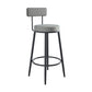 Modern Armless Backrest Counter Stool Iron Kitchen Bar Stool with Pedal and Cushion Clearhalo 'Bar Furniture' 'Bar Stools' 'bar_stools' 'furn' 'furn_bar_stools' 'Furniture' 'furniture_bar_stools' 'Kitchen & Dining Furniture' 4976982