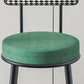 Modern Armless Backrest Counter Stool Iron Cafe Bar Stool with Pedal and Cushion Clearhalo 'Bar Furniture' 'Bar Stools' 'bar_stools' 'furn' 'furn_bar_stools' 'Furniture' 'furniture_bar_stools' 'Kitchen & Dining Furniture' 4977052