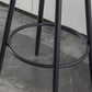 Modern Armless Backrest Counter Stool Iron Cafe Bar Stool with Pedal and Cushion Clearhalo 'Bar Furniture' 'Bar Stools' 'bar_stools' 'furn' 'furn_bar_stools' 'Furniture' 'furniture_bar_stools' 'Kitchen & Dining Furniture' 4977055